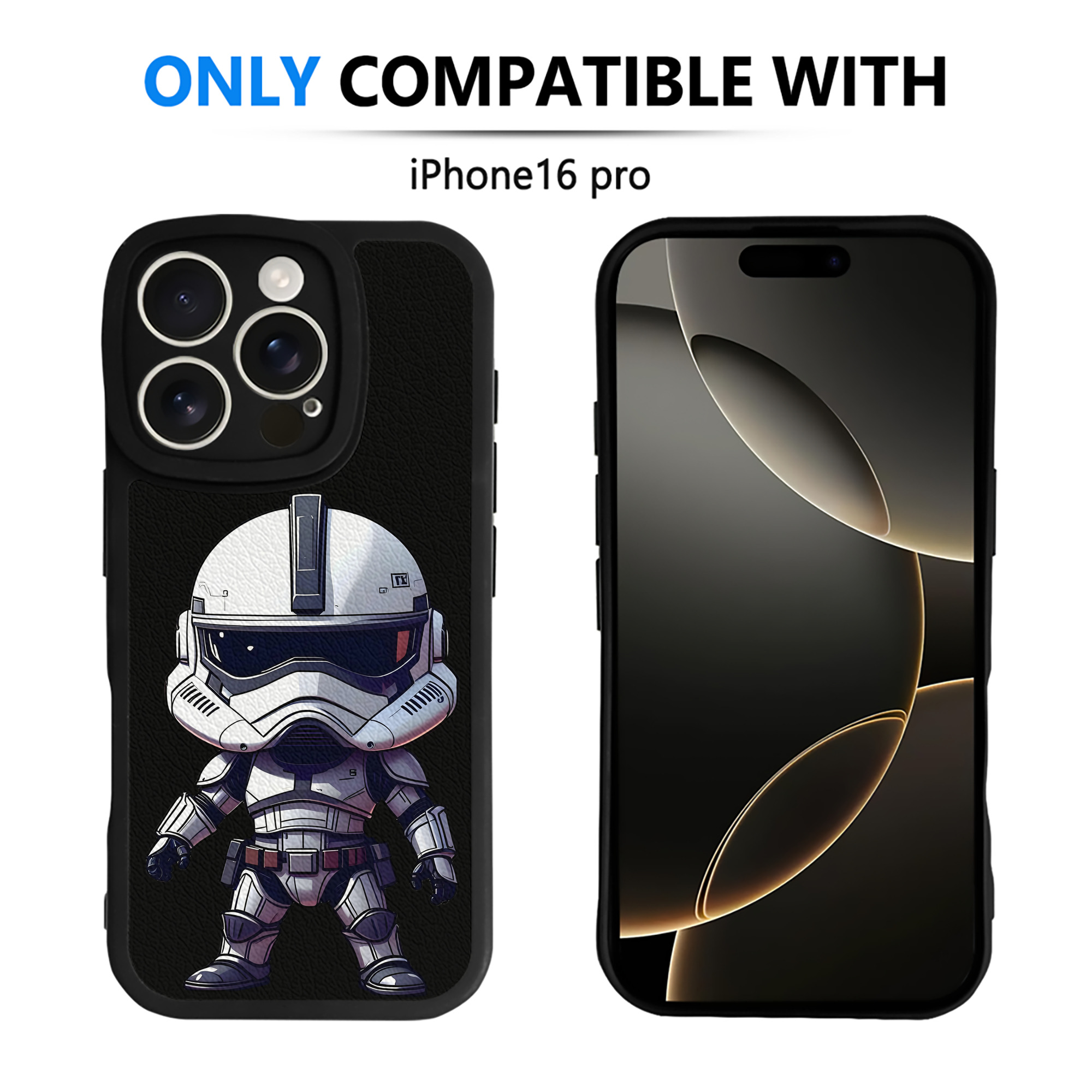 （画像用） スター・ウォーズ Star Wars 【iPhone 16シリーズ対応】シリコンスマホケース（レザー調） 材質：シリコン